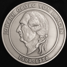 Forstmedaille mit Porträt Johann Georg von Langen