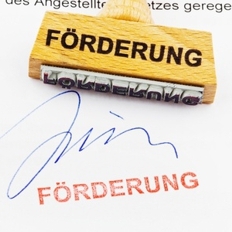 Stempel "Förderung"